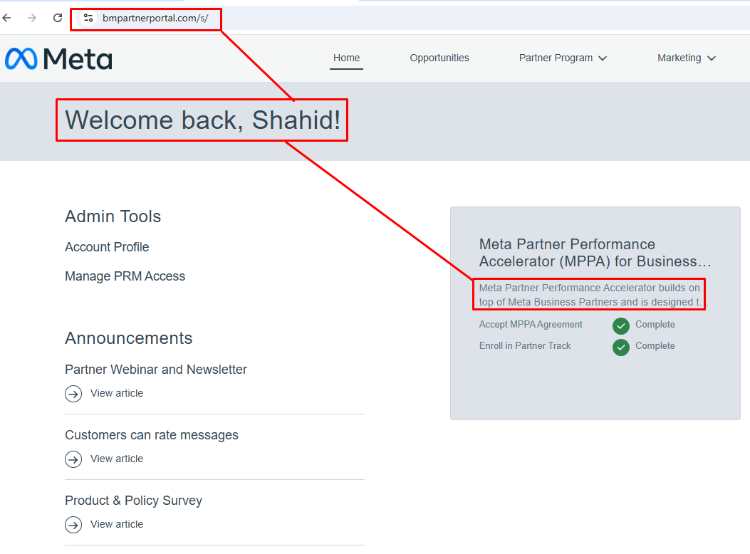 Meta Partner Performance Accelerator award image for SRLINES, supporting trust for official WhatsApp Cloud API provider in Pakistan